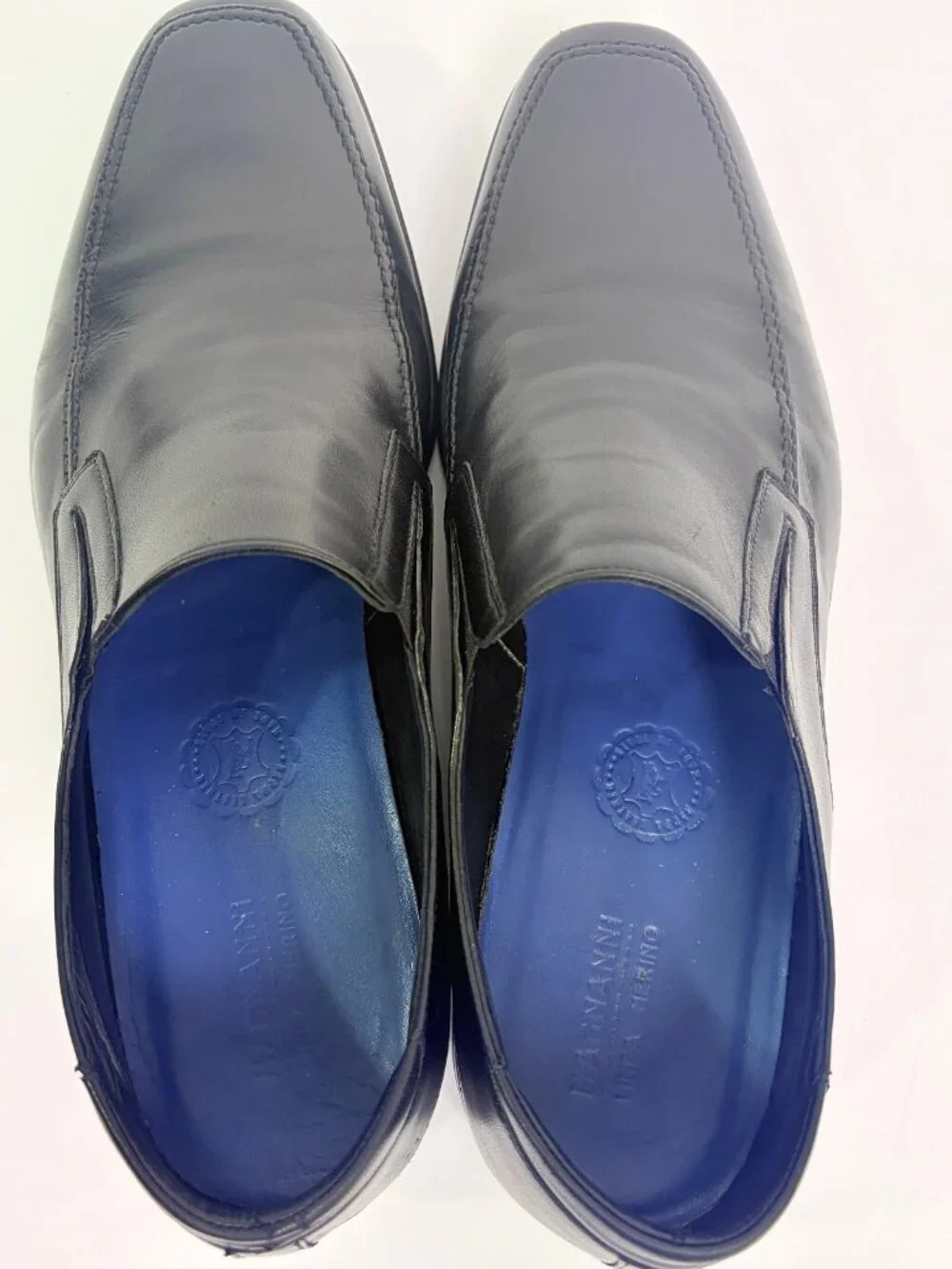 MAGNANNI Linea Merino Black Soft Leather Loafers Mens US 13 M 16923